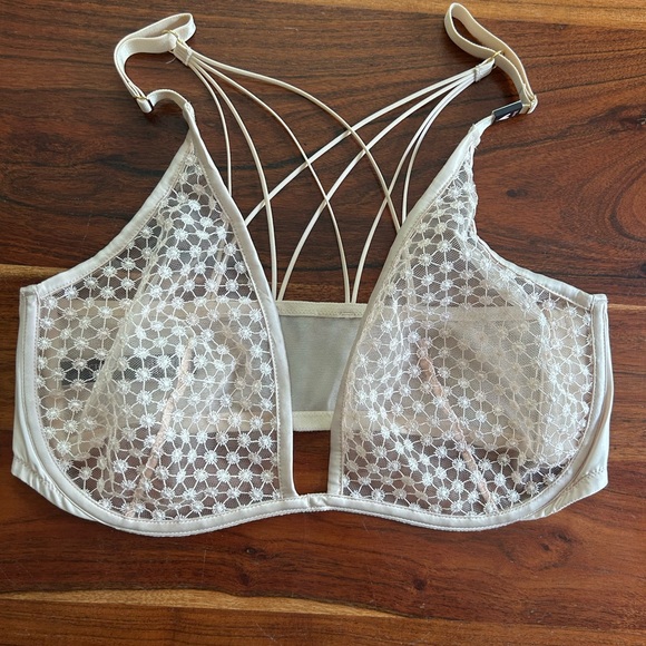NWOT Victoria's Secret Luxe Starburst Unlined Plunge Bra Read - Picture 4 of 10